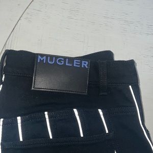 Mugler Stripe-Reflective Jeans